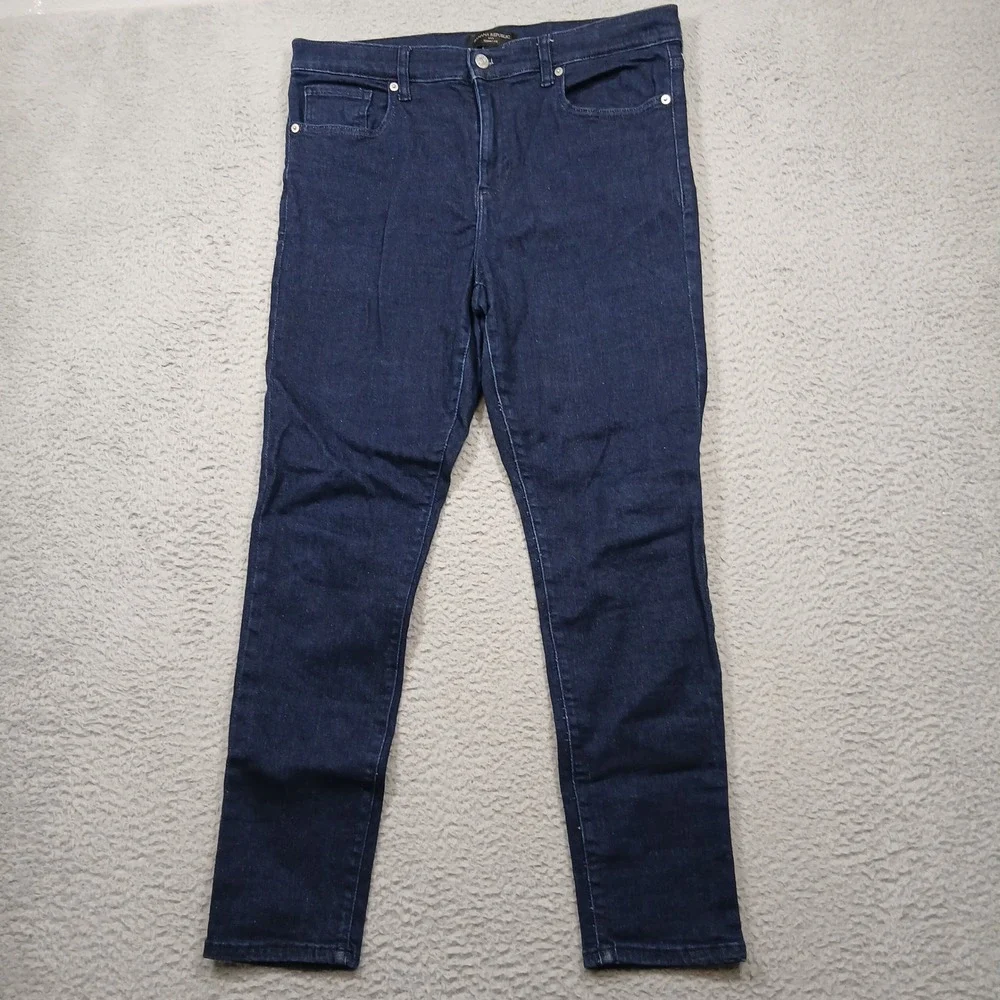 Banana Republic Women's Skinny Fit Jeans‎ Size 31/12 Dark Wash Stretch Denim